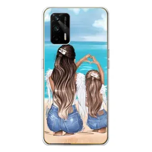 Чохол з друком для Realme GT 5G - (Мама з дитинкою) (AlphaPrint) (Мама з донькою)