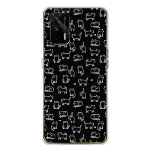 Чохол з принтом для Realme GT 5G (AlphaPrint) Модні коти (Маленькі котики)
