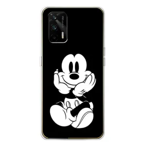 Міккі Маус чохол для Realme GT 5G (AlphaPrint - Мультяшні) (Маус на чорному)