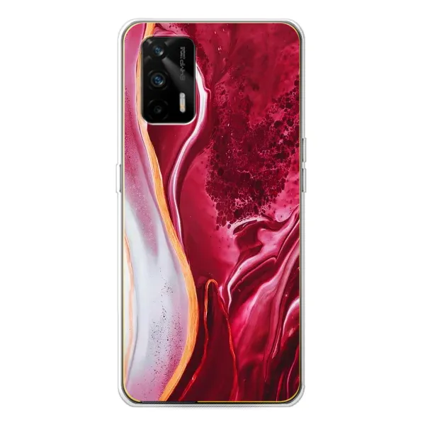 Чехол с принтом «Мрамор красный» для Realme GT 5G
