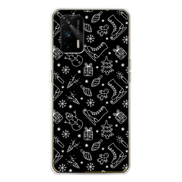 Чехол с принтом «Новогодний фон» для Realme GT 5G