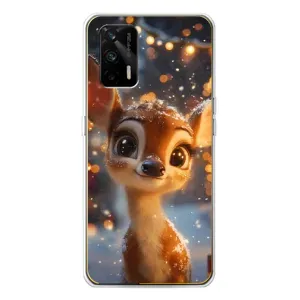 Чохол з принтом «Оленятко серед гірлянд» для Realme GT 5G