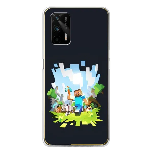 Чохол з принтом «персонажі Minecraft» для Realme GT 5G