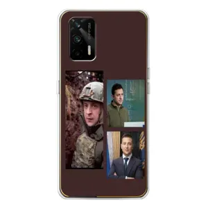 Чохол для Realme GT 5G (AlphaPrint - с принтом Зеленського) (Президент)