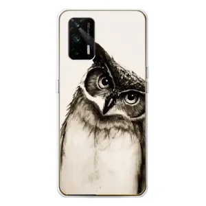 Чохол з пташками на Realme GT 5G (VPrint) (Сова)