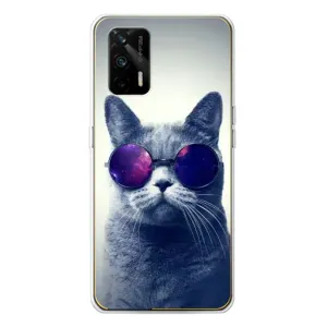 Чохол з принтом для Realme GT 5G (AlphaPrint) Модні коти (Стильний кіт)