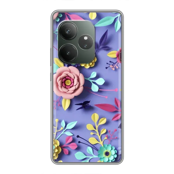 Чехол с принтом «Цветочный дизайн» для Realme GT 6
