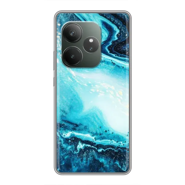 Чохол з принтом «Блакитний мрамор» для Realme GT 6 Чохол з принтом «Блакитний мрамор» для Realme GT 6