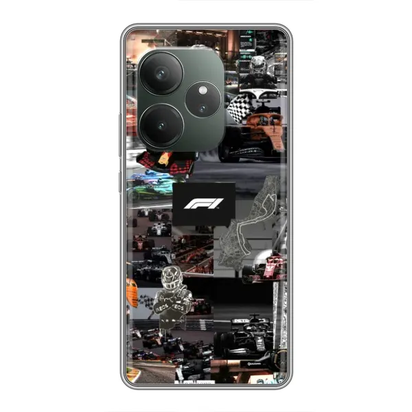 Чехол с принтом «Гоночный коллаж Ф1» для Realme GT 6