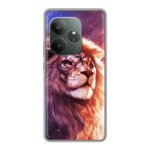 Чехол со Львом для Realme GT 6 (VPrint) (Красочный Лев)