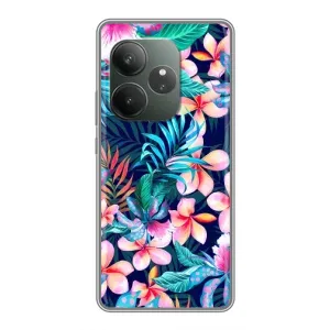 Чохол для Реалмі ДжіТі 6 - з принтом (Дизайнерські) (AlphaPrint) (Мальовничі квіти)