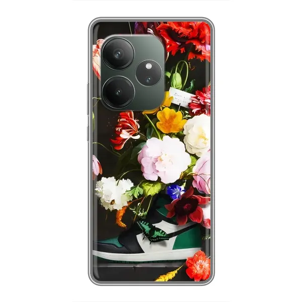 Чехол с принтом «Nike цветы» для Realme GT 6