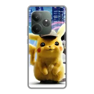 Чехол с Пикачу на Realme GT 6 (Пикачу в городе)