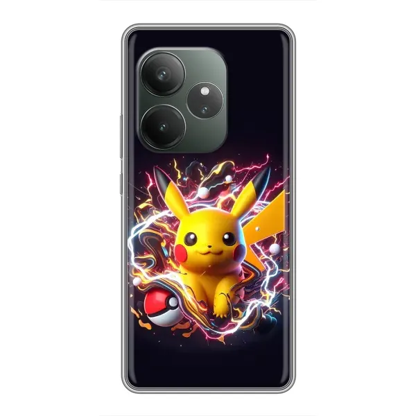 Чехол с принтом «Пикачу с мячом» для Realme GT 6