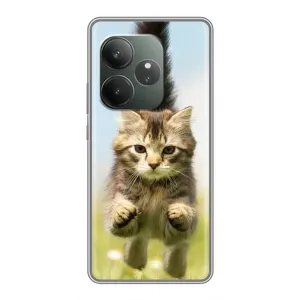 Чехлы с Котиками для Realme GT 6 (VPrint) (Прыжок кота)