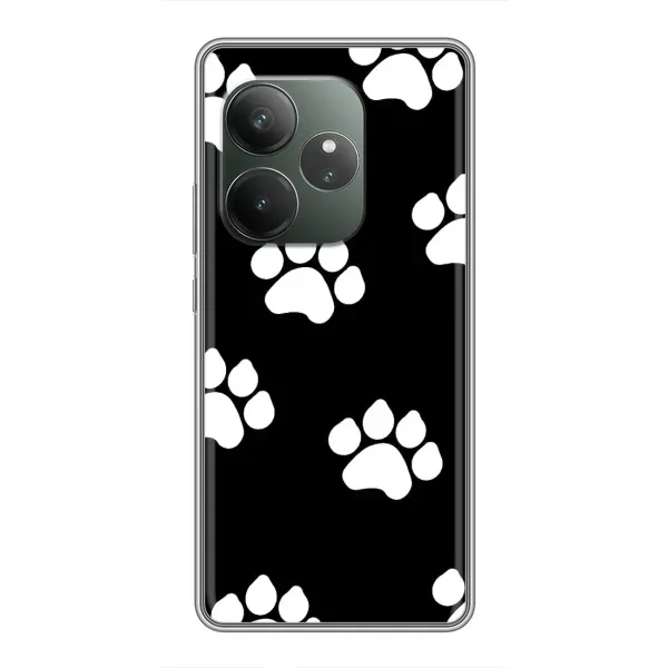 Чехол с принтом «Следы собаки» для Realme GT 6