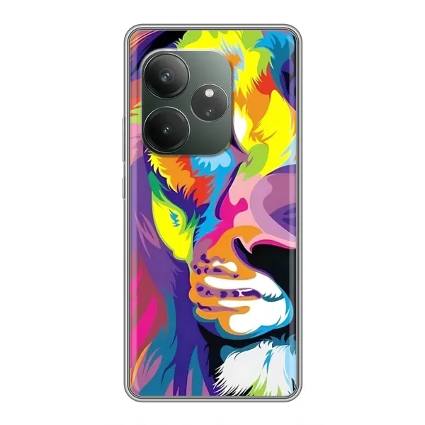Чехол с принтом «Яркий Лев» для Realme GT 6 Чехол с принтом «Яркий Лев» для Realme GT 6