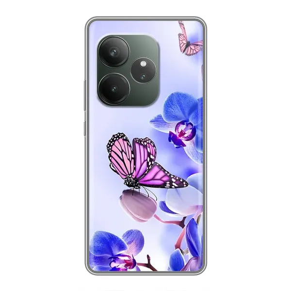 Чехол с принтом «Бабочка на цветочке» для Realme GT 6T Чехол с принтом «Бабочка на цветочке» для Realme GT 6T