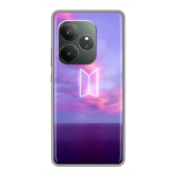 Чехол с принтом «BTS логотип» для Realme GT 6T Чехол с принтом «BTS логотип» для Realme GT 6T