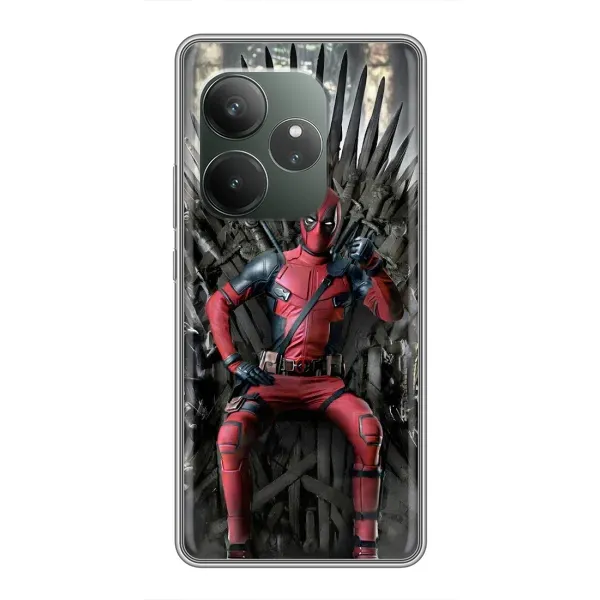 Чохол з принтом «Дедпул на троні» для Realme GT 6T