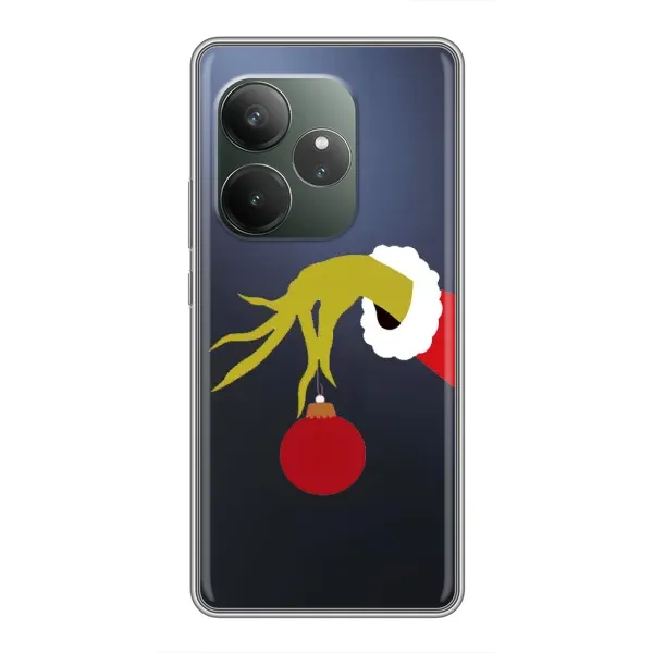 Чехол с принтом «Гринч с игрушкой» для Realme GT 6T