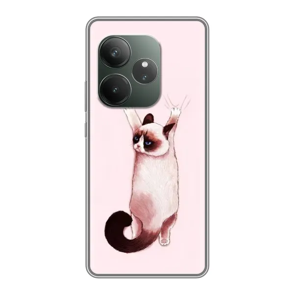 Чехол с принтом «Котик падает» для Realme GT 6T