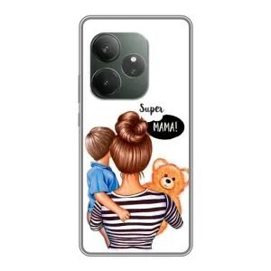 Чохол з друком для Realme GT 6T - (Мама з дитинкою) (AlphaPrint) (Мама з синочком)