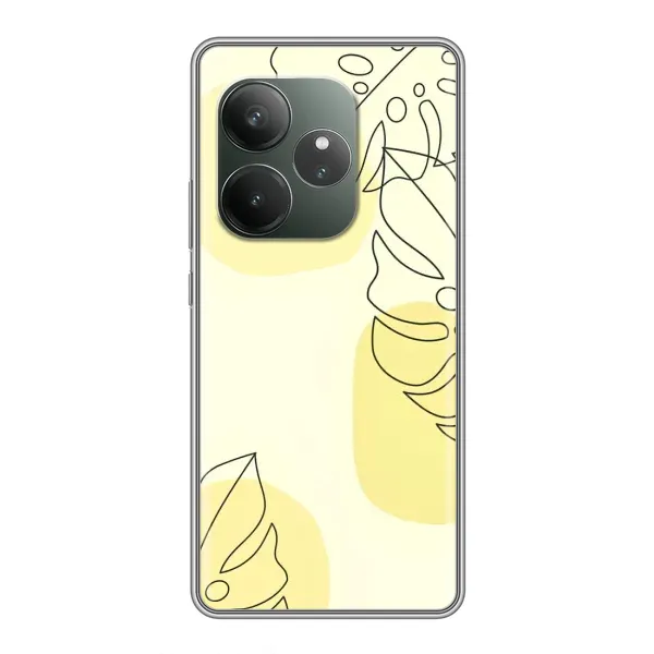 Чохол з принтом «Жовта монстера арт» для Realme GT 6T