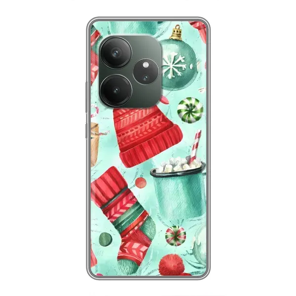 Чехол с принтом «Одежда НГ» для Realme GT 6T