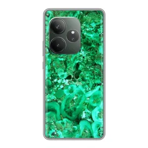 Мраморный чехол на Realme GT 6T (VPrint) (Салатный Мрамор)