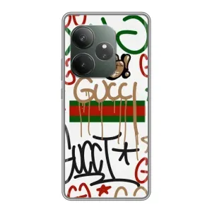 Бренднові Чохли для Realme GT 6T - (PREMIUMPrint) (Стиль GUUCI)