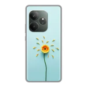 Чехлы с Цветами для Realme GT 6T (VPrint) (Желтый цветок)