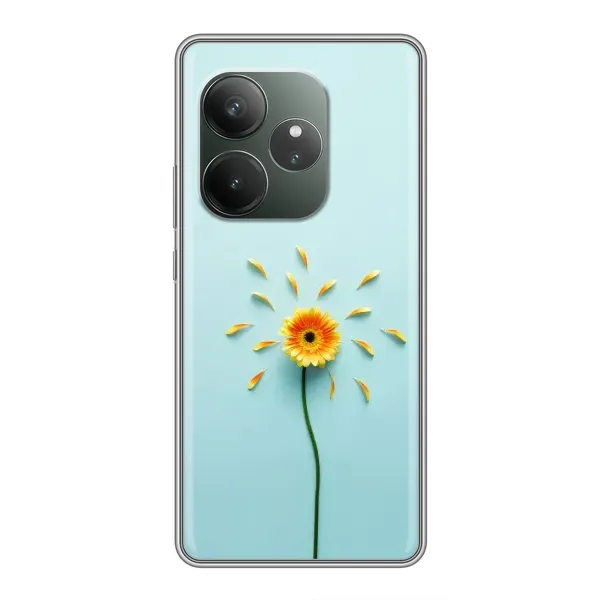Чехол с принтом «Желтый цветок» для Realme GT 6T Чехол с принтом «Желтый цветок» для Realme GT 6T