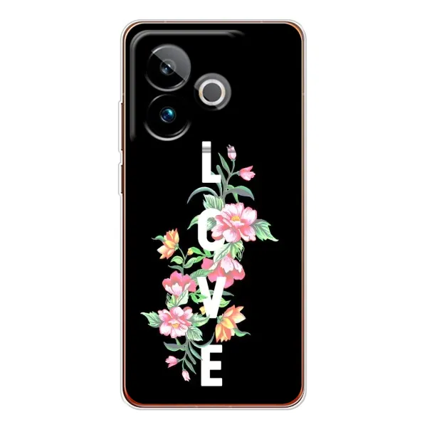 Чохол з принтом «Квіти LOVE» для Realme GT 7