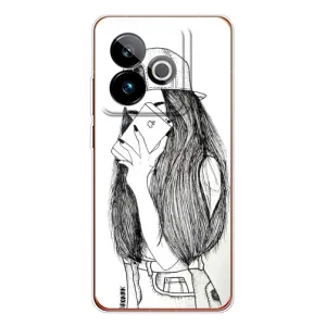 Чехол с печатью для Realme GT 7 - (Мода) (AlphaPrint) (Фото девочки)