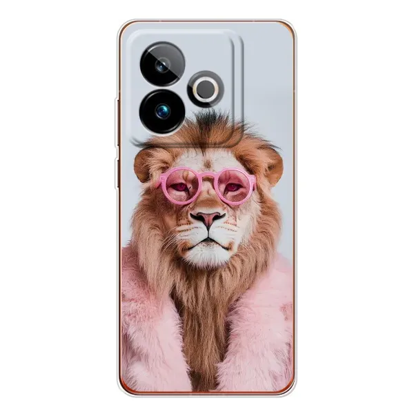 Чехол с принтом «Лев в очках» для Realme GT 7