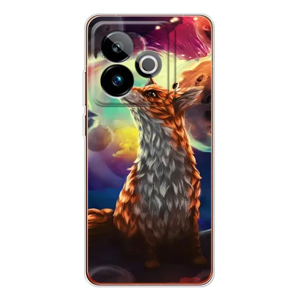 Чехол с принтом «Лисица в космосе» для Realme GT 7