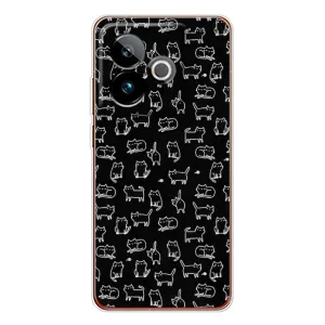 Чехол с принтом для Realme GT 7 (AlphaPrint) Модные коты (Меленькие котики)