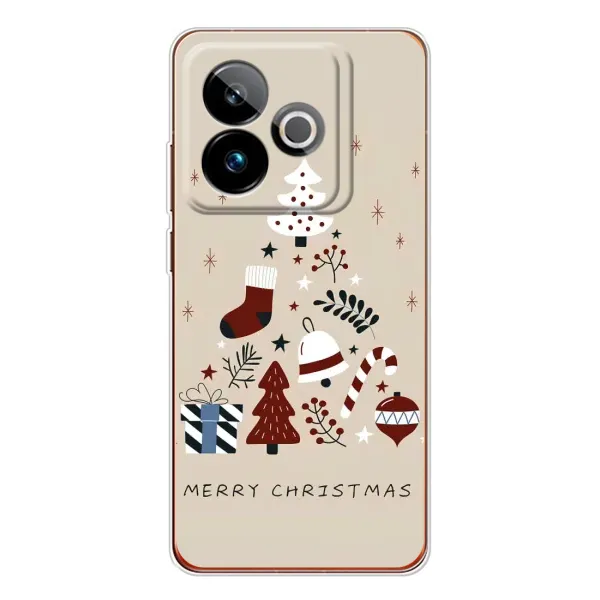 Чехол с принтом «Merry Christmas» для Realme GT 7 Чехол с принтом «Merry Christmas» для Realme GT 7