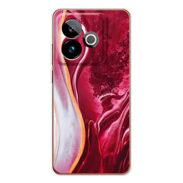 Чехол с принтом «Мрамор красный» для Realme GT 7 Чехол с принтом «Мрамор красный» для Realme GT 7
