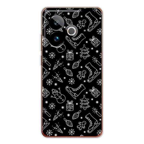 Чехол с принтом «Новогодний фон» для Realme GT 7