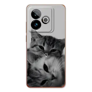 Чехол с рисунком кот на Realme GT 7