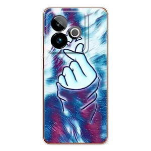 Чехол с принтом для Realme GT 7 (AlphaPrint - Знак сердечка)