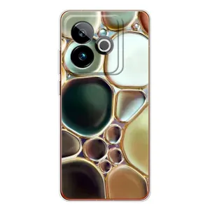 Мраморный чехол на Realme GT 7 (VPrint) (Радужный Мрамор)