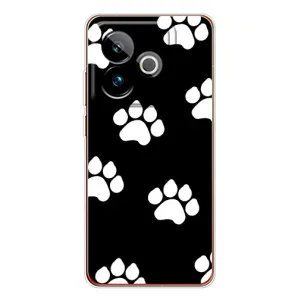 Чехлы с собаками для Realme GT 7 (VPrint) (Следы собаки)