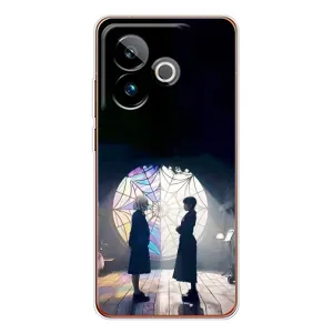 Чехлы Венсдей на Realme GT 7 Уэнсдей (AlphaPrint) (Уэнздей и Инид)