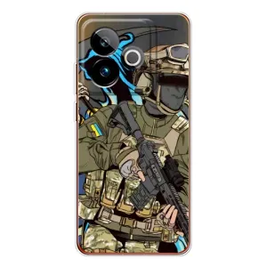 Чехлы с картинкой ЗСУ для Realme GT 7 (AlphaPrint) (Воин ВСУ)