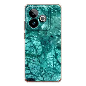 Мраморный чехол на Realme GT 7 (VPrint) (Зеленый мрамор)