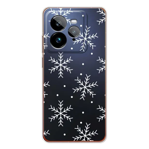 Чехол с принтом «Белые снежинки» для Realme GT 7Pro