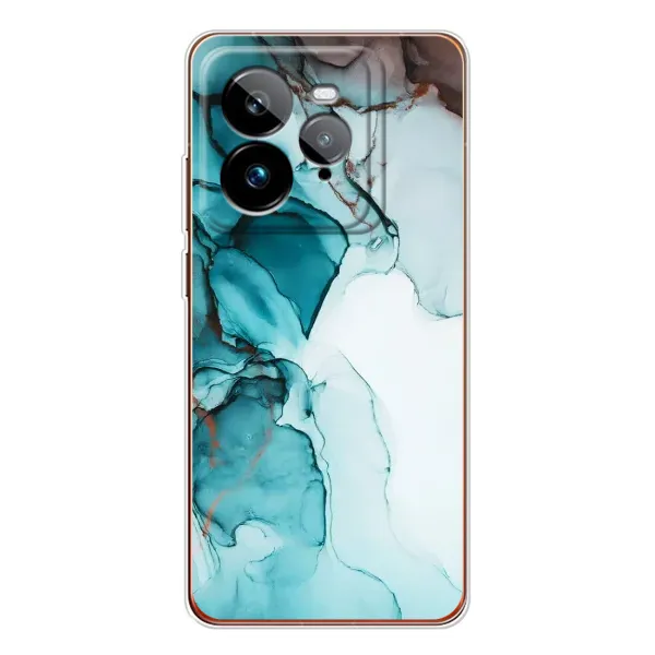 Чохол з принтом «Бірюзовий мрамор» для Realme GT 7Pro
